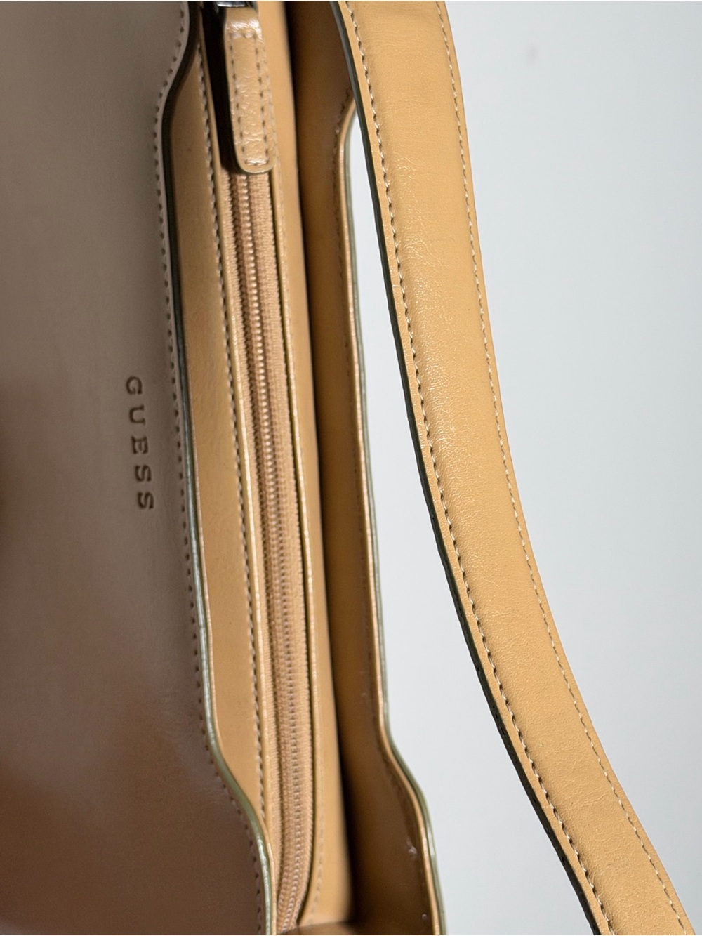 Guess Beige-Tan Shoulder Bag with Slim Strap - Picture 7 of 10